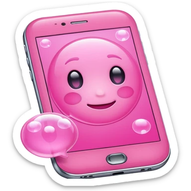 pink phone contacts bubble sticker
