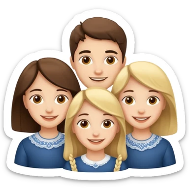 3 sister and a brother Spanish  sticker