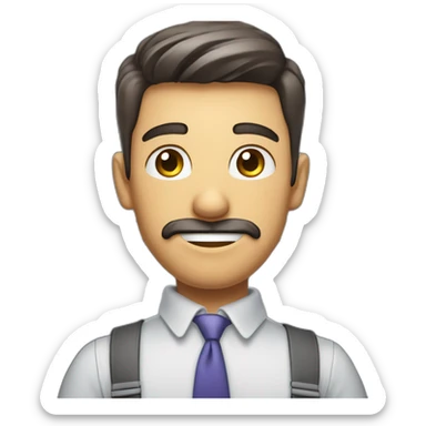 Homme avec un seul sourcil se reposant sur un frigo tenant un billet sticker