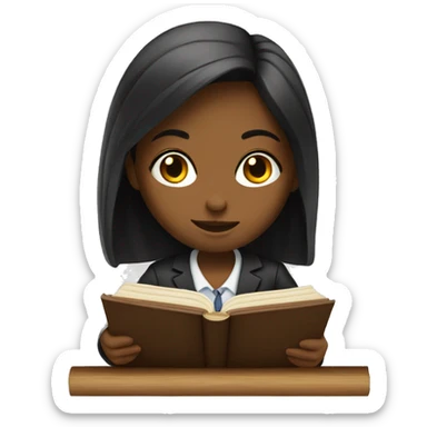 Girl studying law  sticker