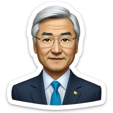 photorealistic president Kazakhstan tokaev sticker
