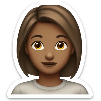 Brown hair girl hazel eyed sticker