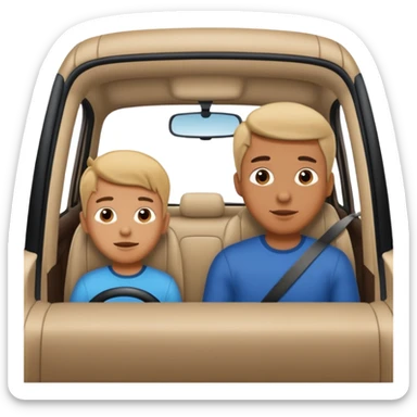 A Kid In A Car Interior In The  Seat With Your Dad sticker