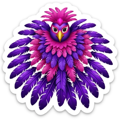 carnival-mas-costume,-red,-purple-and-pink-preferably,-full-costume-feathers-at-the-back- sticker