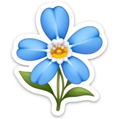 blue flower which called forget me nit sticker