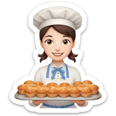 Bakery girl sticker