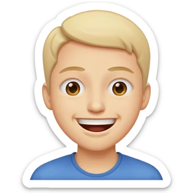 I want an overly excited face that says “I am so excited, I cannot contain. With eyes tightly squeezed closed together and a big grin emoji. Close their eyes  sticker