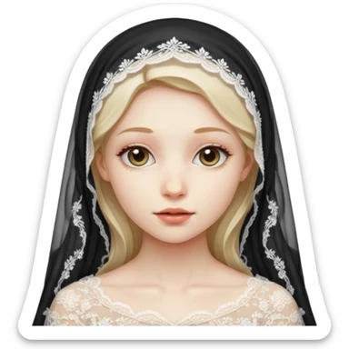 crée moi une jeune fille très belle avec le voile sticker