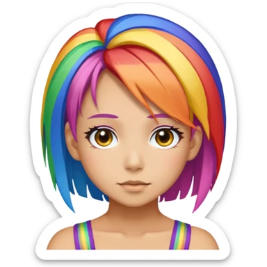 rainbow mika sticker