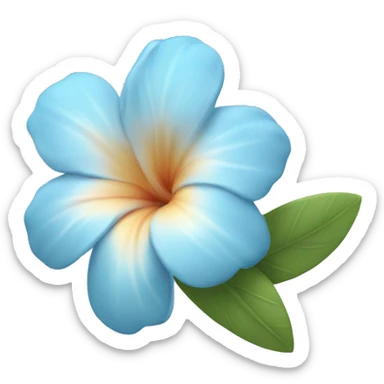 pastel blue Tropical flower sticker