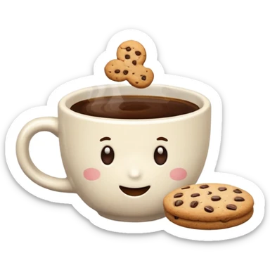 COOKIES CUP CONTAINS COFFEE INSIDE sticker