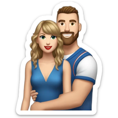 Taylor swift and travis kelce sticker