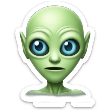 personaje alien  animado sticker