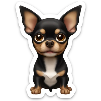 Black and brown chihuahua sticker