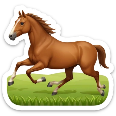 a horse escaping from the paddock sticker