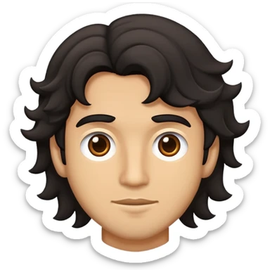 brown wheatish tone man with black hair wavy sticker