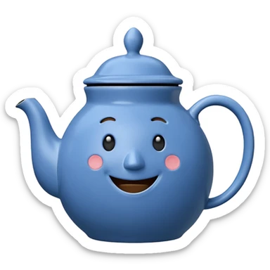 talking teapot blue sticker