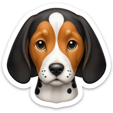 Black and white spotted coonhound sticker