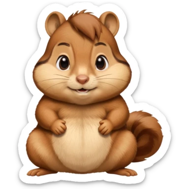 Chipmunk theodore from alvin and the chimpmunks VERY FAT sticker