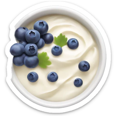 yoghurt bowl with grapes and blueberries sticker