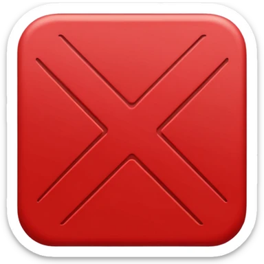 general red x symbol sticker