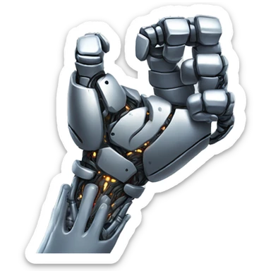 Cyborg arm with shocks flexing bicep and shoulder sticker