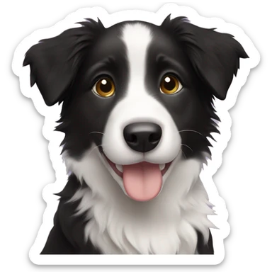A border collie puppy sticker