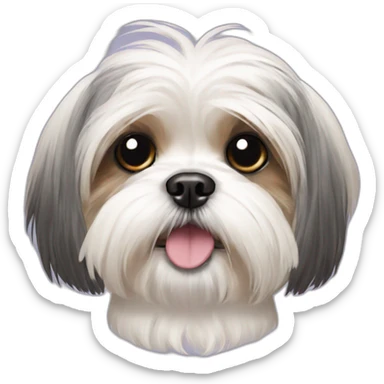 maltese shih tzu sticker