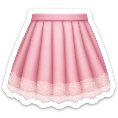 kawaii pink skirt with lace  sticker