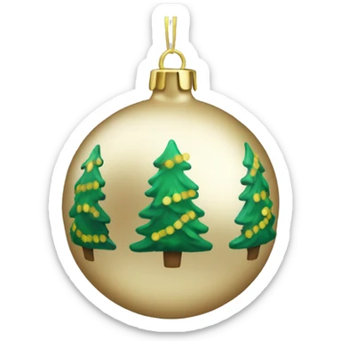 Christmas tree bauble sticker
