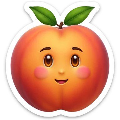 peach sticker