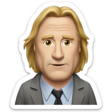 Dwight shrute ami avec depardieu sticker