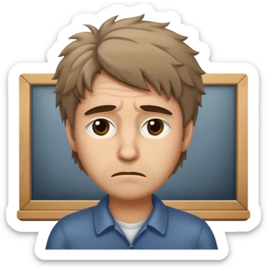 a shop owner who is not satisfied with local sales and is sad and tired of getting no response sticker