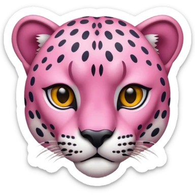 pink cheetah  sticker