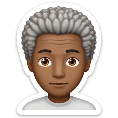 Black man salt n pepper hair sticker