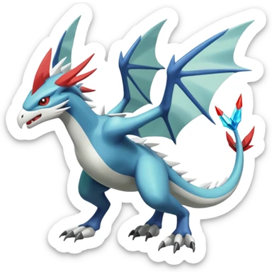 Scyther-Latios-Salamence-Silvally-Kyurem-fusion, full body sticker