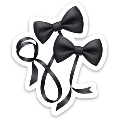 black bows sticker