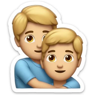 Homosexual couple cuddle sticker