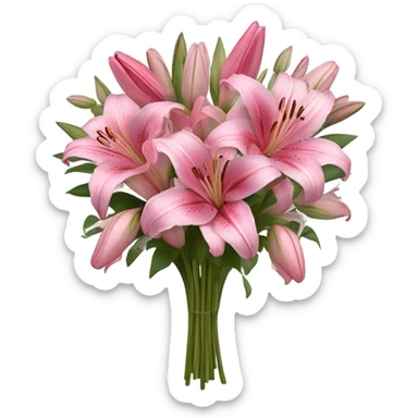 pink lilies and roses sticker