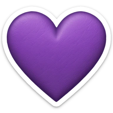 purple heart with a stitched border sticker