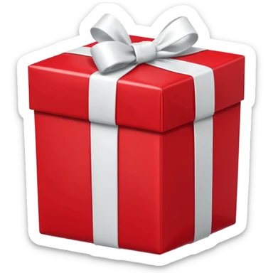 red gift boxes with white bows sticker