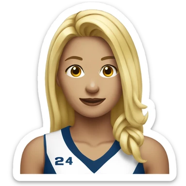 Volleyball player girl blonde sticker