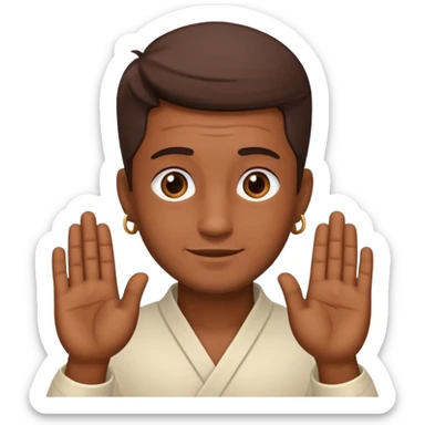 Man greeting namaste sticker