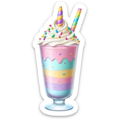 Rainbow Unicorn Milkshake sticker