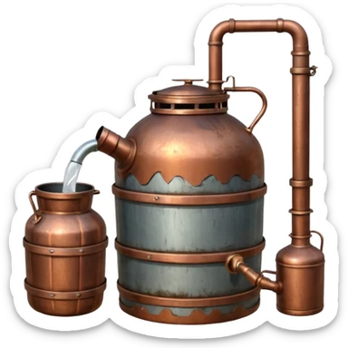 moonshine still sticker