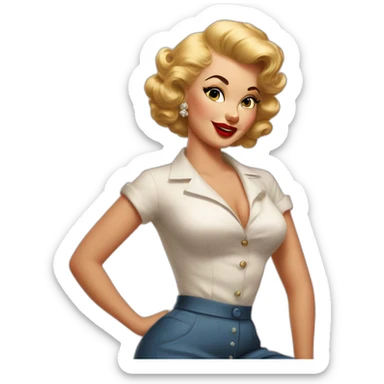 50's pin up sticker