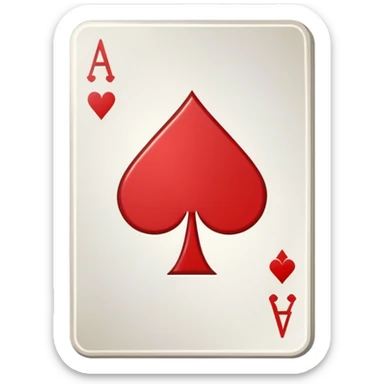 spinning playing card that switches between ace of spades, ace of hearts, ace of clubs, and ace of diamonds each rotation sticker