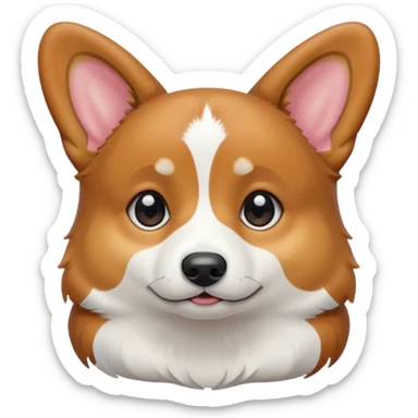 black tricolor corgi with no tail full of tears sticker