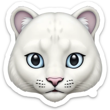 white panther emoji like one you would see on discord sticker