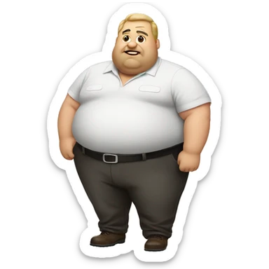 big fat man sticker